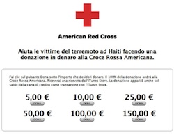 croce rossa itunes aiuti haiti